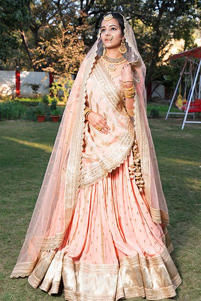 Shivani in our nazeem lehenga
